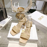 Dior Dway Heeled Sandals Beige 3.5 cm - 4