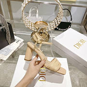 Dior Dway Heeled Sandals Beige 3.5 cm - 3