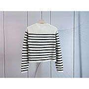 Valentino Striped Knit Sweater White - 4