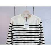 Valentino Striped Knit Sweater White - 3
