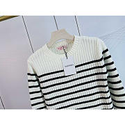 Valentino Striped Knit Sweater White - 2