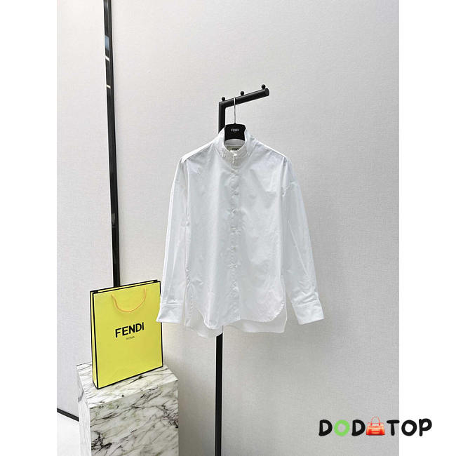 Fendi Long Sleeves Blouse White - 1