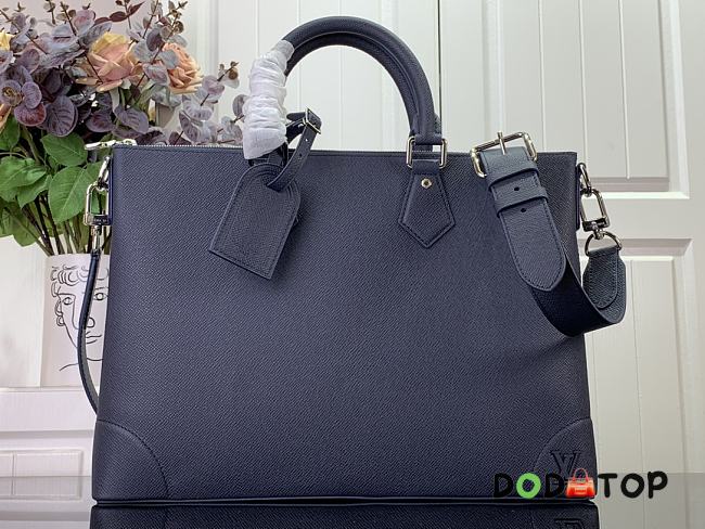 Louis Vuitton Slim Briefcase NV Taiga Leather M30978 Blue Size 40 x 29 x 4 cm - 1