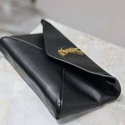 YSL Cassandre Small Envelope Pouch in Lambskin Black Size 21 x 14 x 3 cm - 4