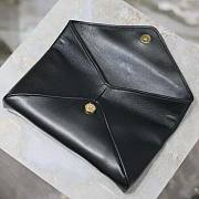 YSL Cassandre Small Envelope Pouch in Lambskin Black Size 21 x 14 x 3 cm - 2