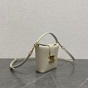 Celine Mini Bucket Triomphe In Smooth Calfskinblack White Size 12.5 x 5 x 14 cm - 4