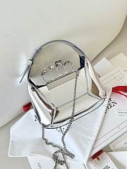 Alexander McQueen Hobo Bag Silver Small Size 20 x 12 x 8 cm - 6