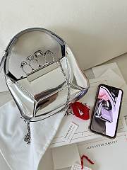 Alexander McQueen Hobo Bag Silver Small Size 20 x 12 x 8 cm - 5