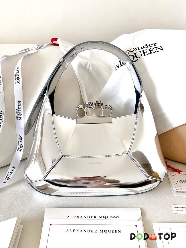 Alexander McQueen Hobo Bag Silver Size 30 x 18 x 7 cm - 1