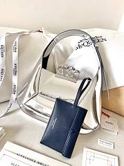 Alexander McQueen Hobo Bag Silver Size 30 x 18 x 7 cm - 2