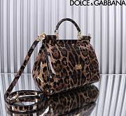 Dolce & Gabbana DG Medium Leopard-print Patent Leather Top Handle Size 25 x 12 x 20 cm - 5