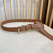 Prada Unisex Leather Belt Brown 2.5 cm - 2