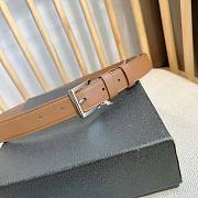 Prada Unisex Leather Belt Brown 2.5 cm - 4
