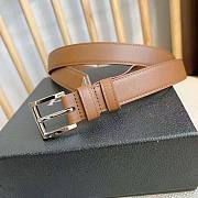 Prada Unisex Leather Belt Brown 2.5 cm - 3