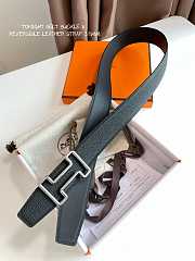 Hermes Constance Belt Buckle & Reversible Leather Strap 3.8 cm Black - 2
