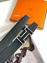 Hermes Constance Belt Buckle & Reversible Leather Strap 3.8 cm Black - 4