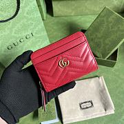Gucci Marmont Wallet Red Size 11.5 x 8.5 x 3 cm - 1
