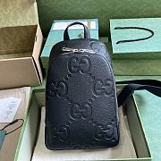 Gucci Jumbo GG Crossbody Bag In Black Leather Size 19 x 29 x 7 cm - 1
