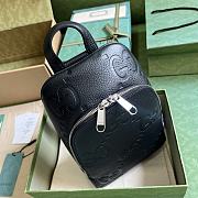 Gucci Jumbo GG Crossbody Bag In Black Leather Size 19 x 29 x 7 cm - 5