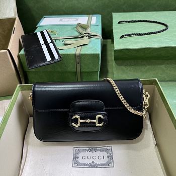 Gucci Horsebit 1955 Chain Bag Black Size 21.5 x 12.5 x 3 cm