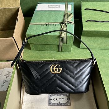 Gucci GG Marmont Shoulder Bag Gold Black Size 23 x 12 x 10 cm