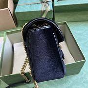 Gucci GG Marmont Small Shoulder Bag Black Velvet Size 26 x 15 x 7 cm - 6