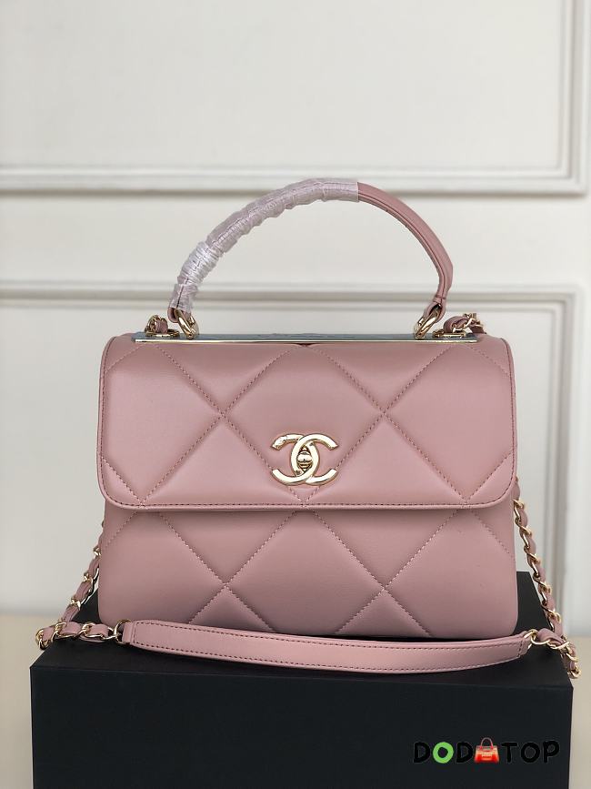 Chanel Trendy CC Handle Bag Pink Gold Hardware Size 25 × 12 × 17 cm - 1