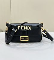 Fendi Medium Black Nappa Leather Bag Size 27 x 6 x 13 cm - 1