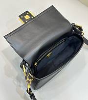 Fendi Medium Black Nappa Leather Bag Size 27 x 6 x 13 cm - 4