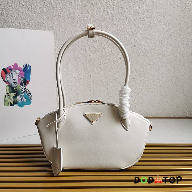 Prada Small Leather Handbag in White Size 31 x 16 x 11 cm - 1