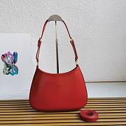 Prada Cleo Brushed Leather Red Bag Size 22 x 18.5 x 4.5 cm - 6