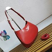 Prada Cleo Brushed Leather Red Bag Size 22 x 18.5 x 4.5 cm - 2