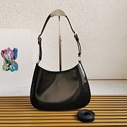 Prada Cleo Brushed Leather Black Bag Size 22 x 18.5 x 4.5 cm - 3