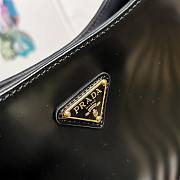 Prada Cleo Brushed Leather Black Bag Size 22 x 18.5 x 4.5 cm - 2