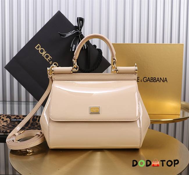 Dolce & Gabbana Medium Sicily Tote Bag Beige Size 20 x 16 x 8 cm - 1