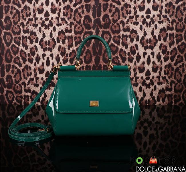 Dolce & Gabbana Medium Sicily Tote Bag Green Size 20 x 16 x 8 cm - 1