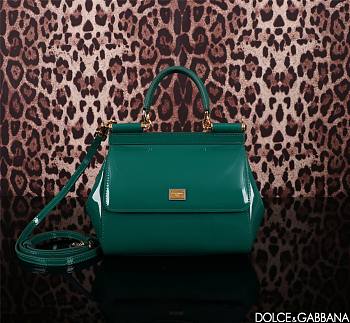 Dolce & Gabbana Medium Sicily Tote Bag Green Size 20 x 16 x 8 cm