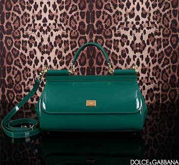 Dolce & Gabbana Sicily Tote Bag Green Size 29 x 18 x 12 cm