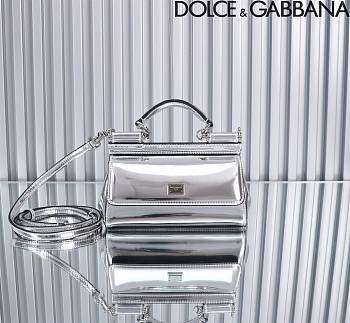 Dolce & Gabbana Sicily East West Silver Size 18 x 11 x 6 cm