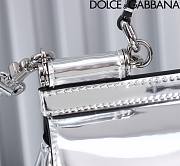 Dolce & Gabbana Medium Sicily Tote Bag Silver Size 20 x 16 x 8 cm - 6