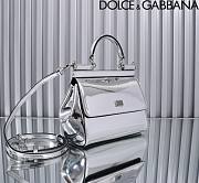 Dolce & Gabbana Medium Sicily Tote Bag Silver Size 20 x 16 x 8 cm - 5