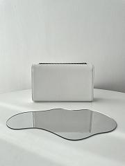 YSL Kate Chain Bag White Silver Hardware Size 24 x 14.5 x 5 cm - 2