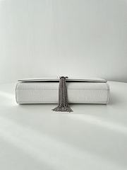 YSL Kate Chain Bag White Silver Hardware Size 24 x 14.5 x 5 cm - 4