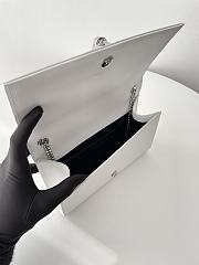 YSL Kate Chain Bag White Silver Hardware Size 24 x 14.5 x 5 cm - 5