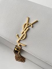 YSL Kate Chain Bag White Gold Hardware Size 24 x 14.5 x 5 cm - 3