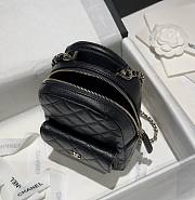 Chanel 24C Mini Small School Bag Backpack Black Size 22 x 18 x 10 cm - 2