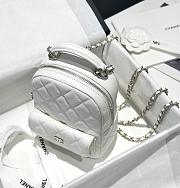 Chanel 24C Mini Small School Bag Backpack White Size 22 x 18 x 10 cm - 5