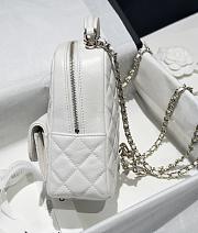 Chanel 24C Mini Small School Bag Backpack White Size 22 x 18 x 10 cm - 6