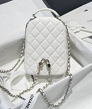 Chanel 24C Mini Small School Bag Backpack White Size 22 x 18 x 10 cm - 4
