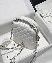 Chanel 24C Mini Small School Bag Backpack White Size 22 x 18 x 10 cm - 2